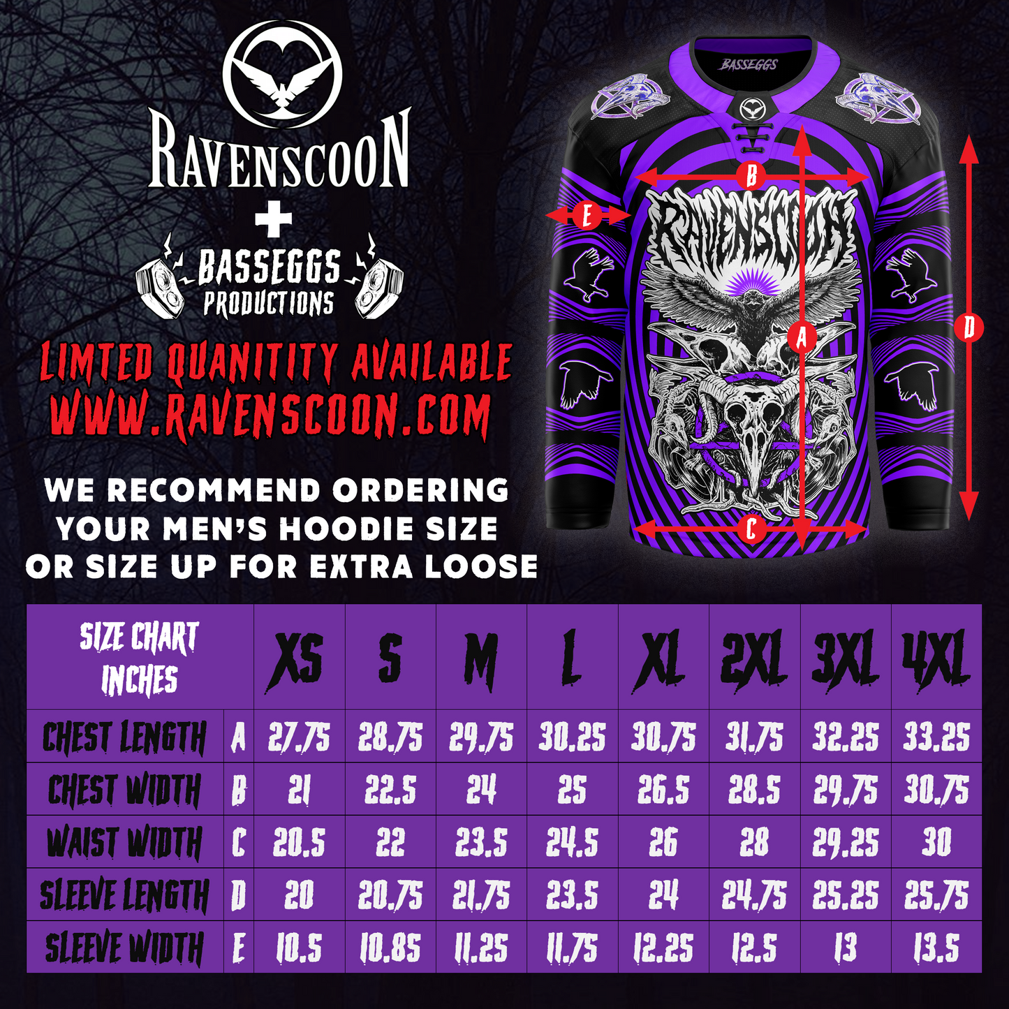 RAVENSCOON HEAVY METAL HOCKEY JERSEY